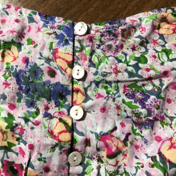 New! Brave Soul Aona Cropped Button front Cami in Ditsy Floral Print - Picture 6 of 10
